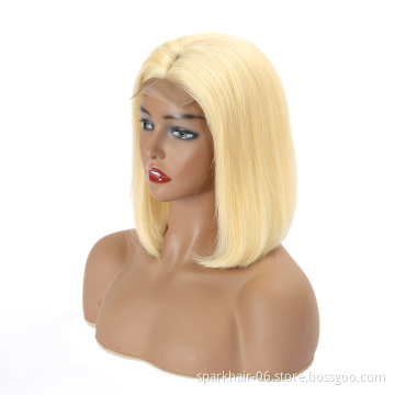 613 Closure Wigs For Black Women Human Hair Virgin Cuticle Aligned Hair Blond Hd Lace Front Wig Straight 613 Full Lace Wigs